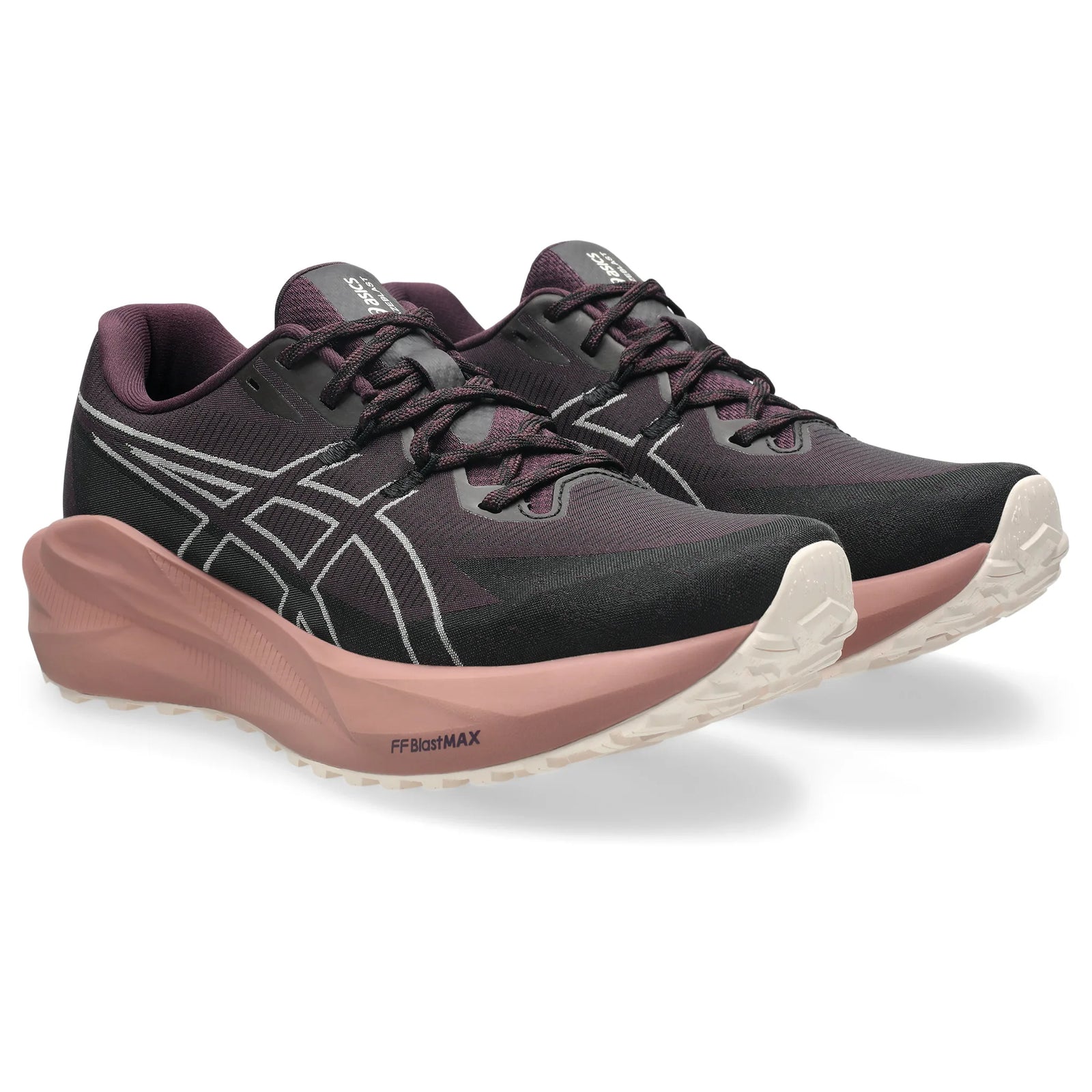ASICS BlazeBlast road and trail running shoes for women - Dark Aubergine / Powder Pink