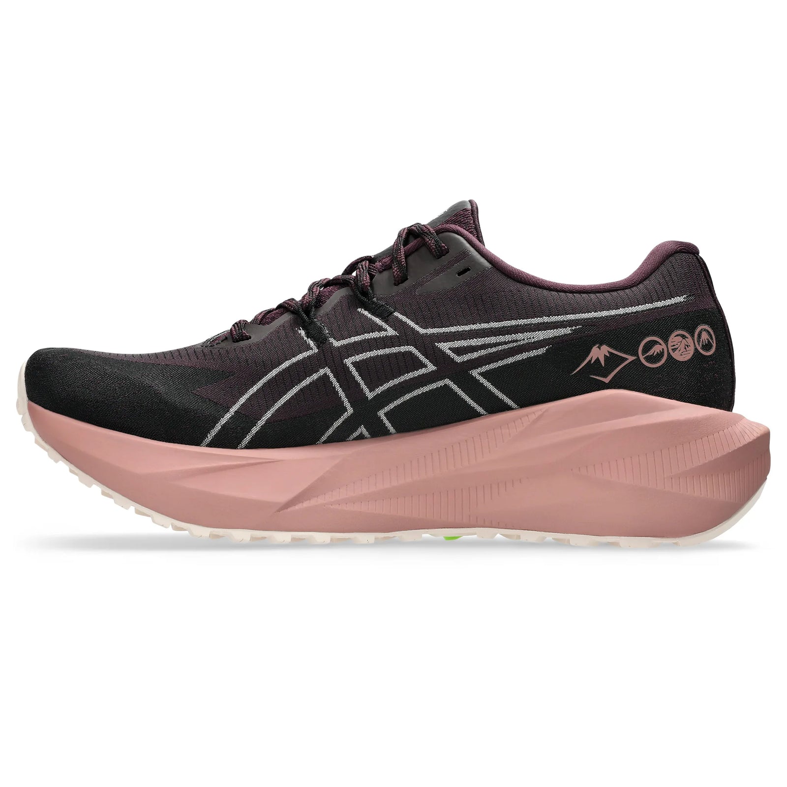ASICS BlazeBlast road and trail running shoes for women - Dark Aubergine / Powder Pink