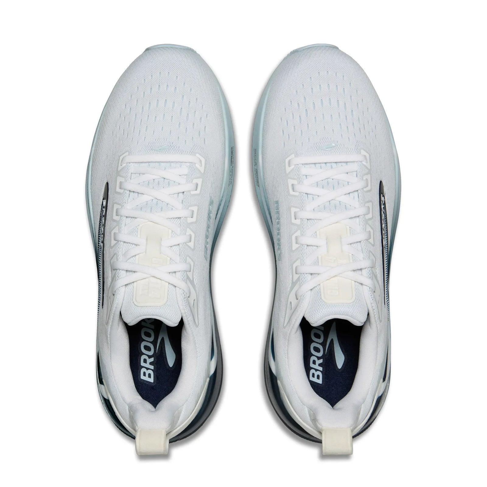 Brooks Ghost Max 4 chaussures de course à pied pour homme - Blanc / Marine / Bleu