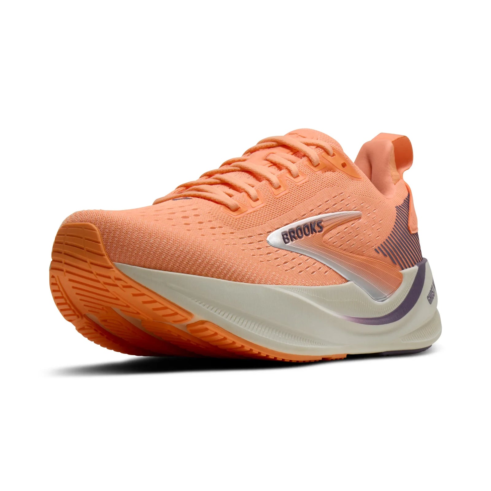 Brooks Ghost Max 4 chaussures de course à pied pour femme - Pêche Cyber / Raisin / Bleu délavé