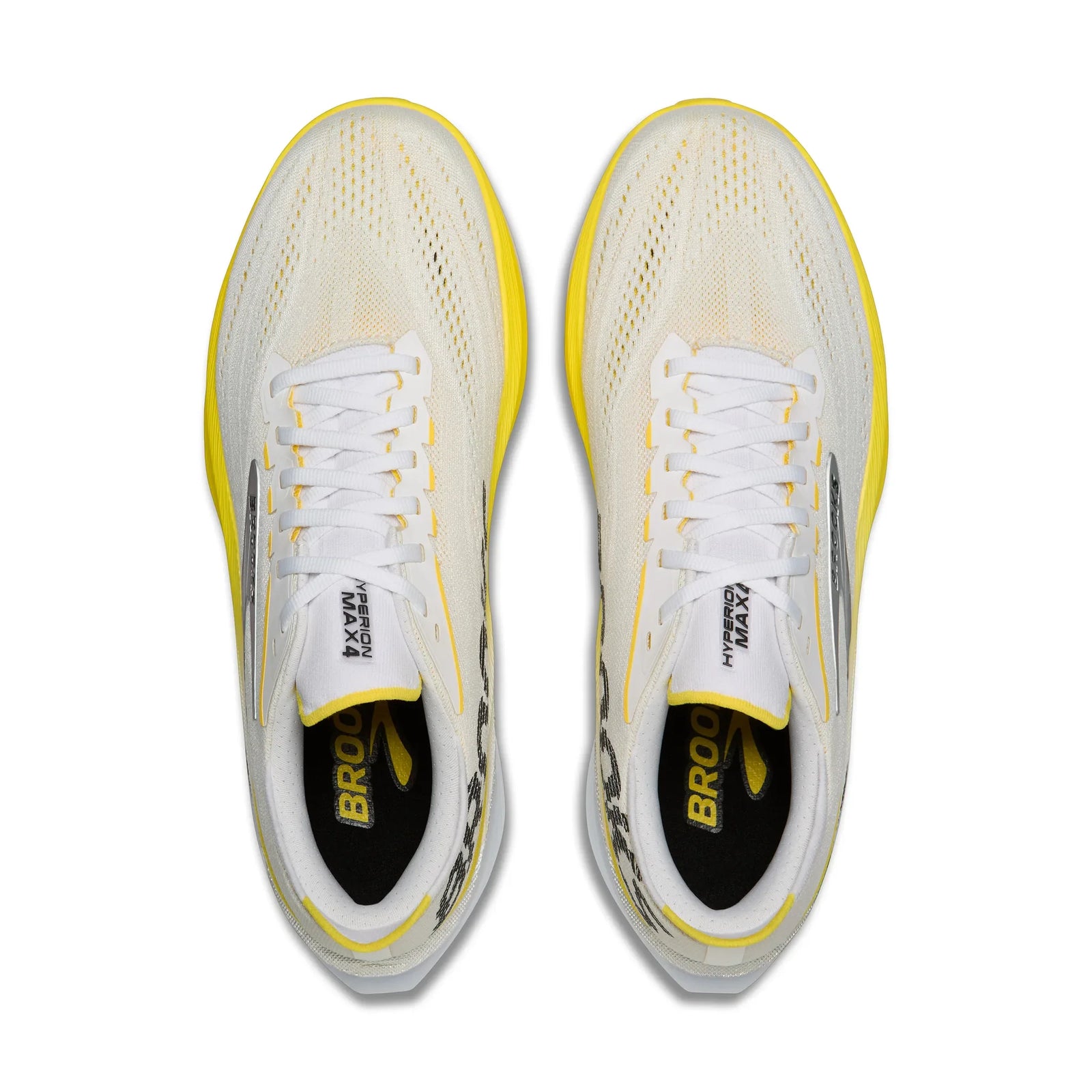 Brooks Hyperion Max 4 chaussures de course à pied pour femme - Blanc / Jaune Cyber / Noir