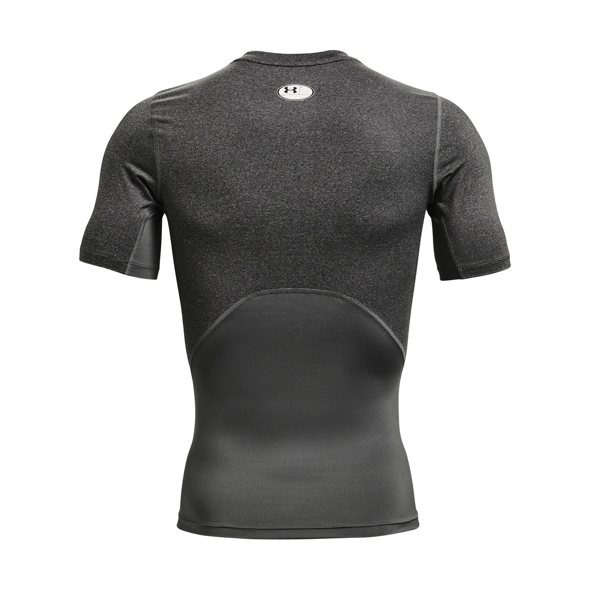 UA HeatGear Armour t-shirt de compression à manches courtes pour homme Carbon Heather / Noir - dos