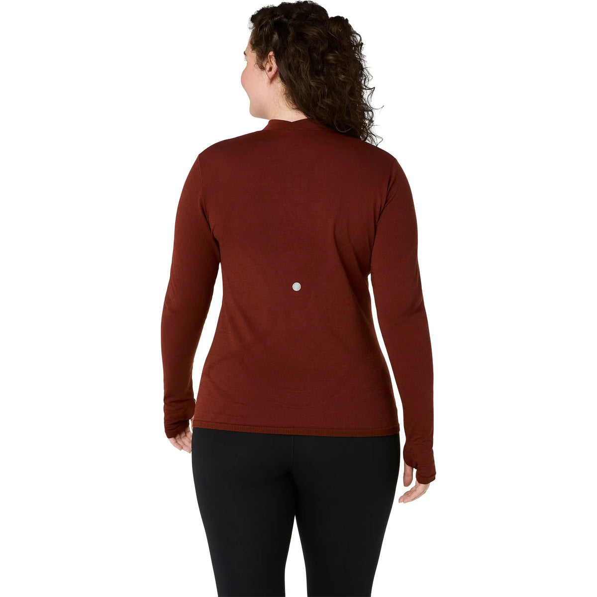 Chandail à manches longues sans coutures ASICS Road Winter Singed Red pour femme