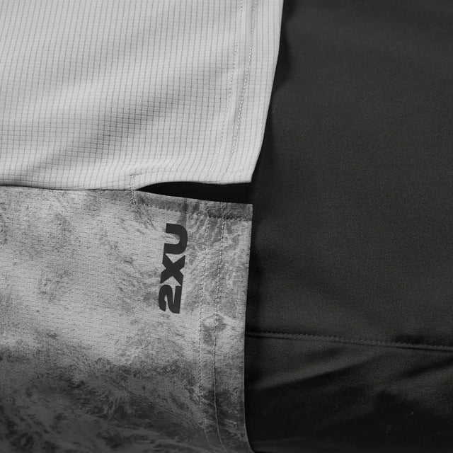 2XU Aero t-shirt de course à pied pour homme- Weathervane / Black Reflective