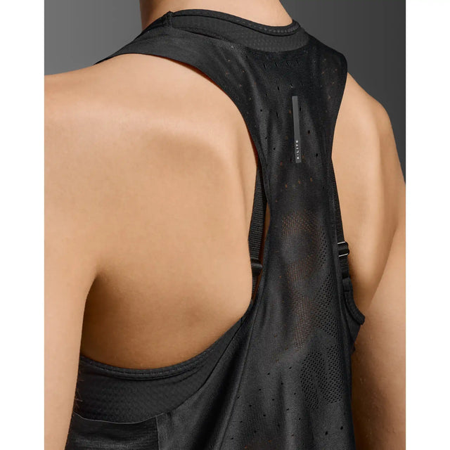 2XU Light Speed React Singlet femme - Noir / Noir réfléchissant