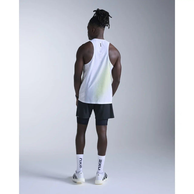 2XU Light Speed React camisole de course homme - Cool Matcha Mist / Black Reflect