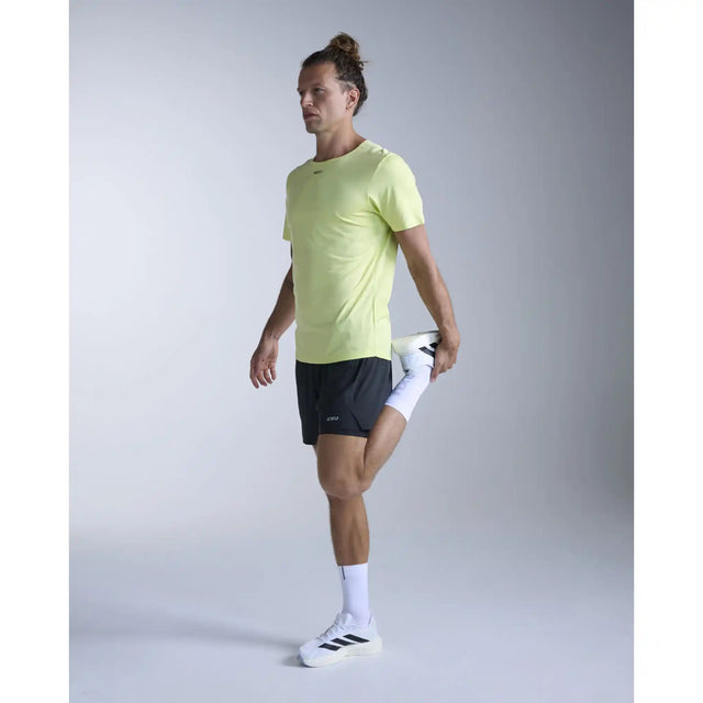 2XU T-shirt de course Light Speed Tech homme - Cool Matcha / Black Reflective