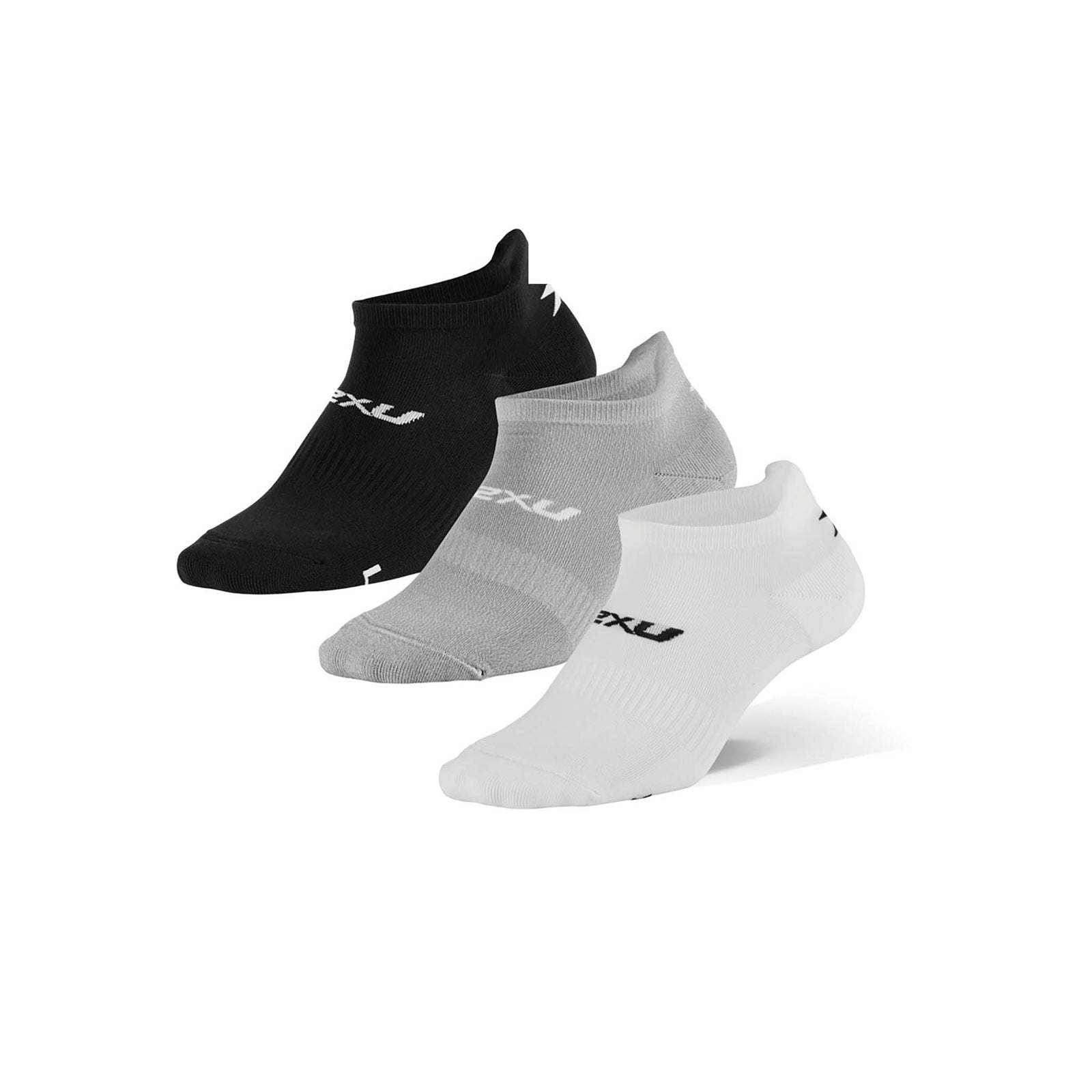 2XU 2XU Ankle Socks bas de course à pied à la cheville unisexes (paquet de 3)