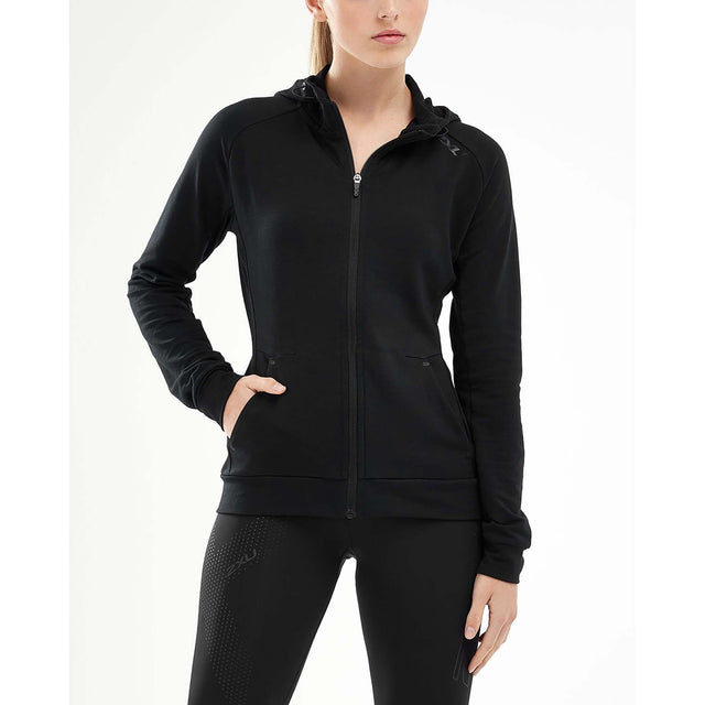 2XU 2XU Transit Zip Hoodie chandail kangourou avec fermeture eclair pour femme