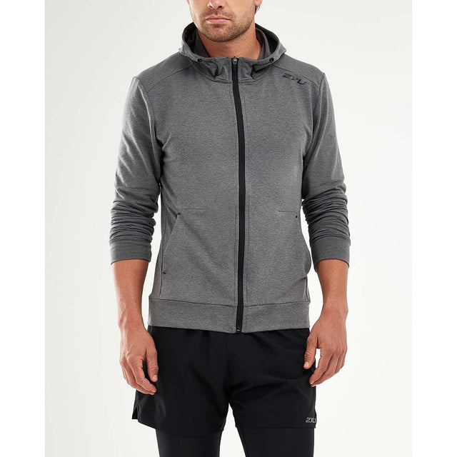 2XU 2XU Transit Zip Hoodie chandail kangourou avec fermeture eclair pour homme