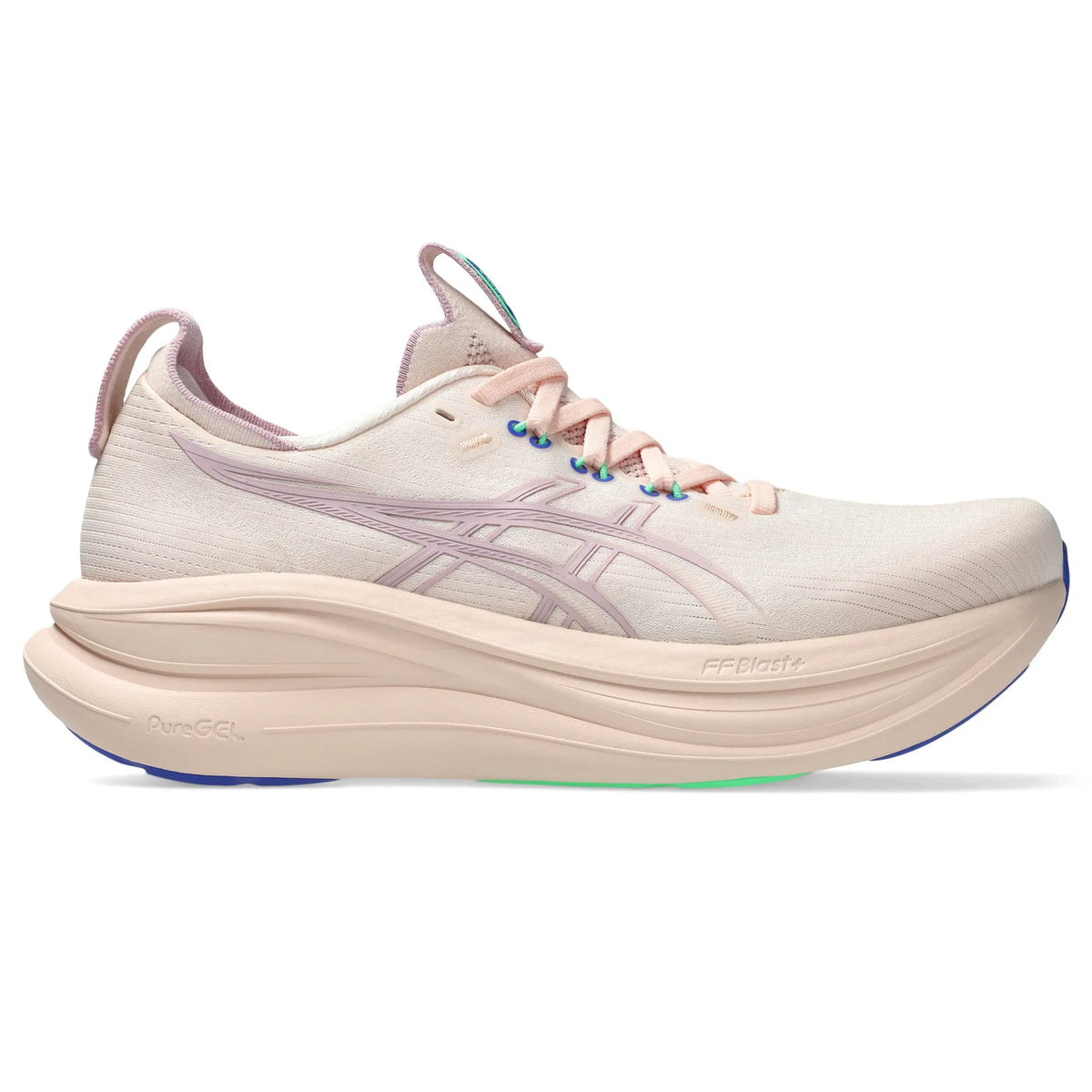 ASICS Gel-Nimbus 28 women’s running shoe, Pearl Pink / Morganite colourway