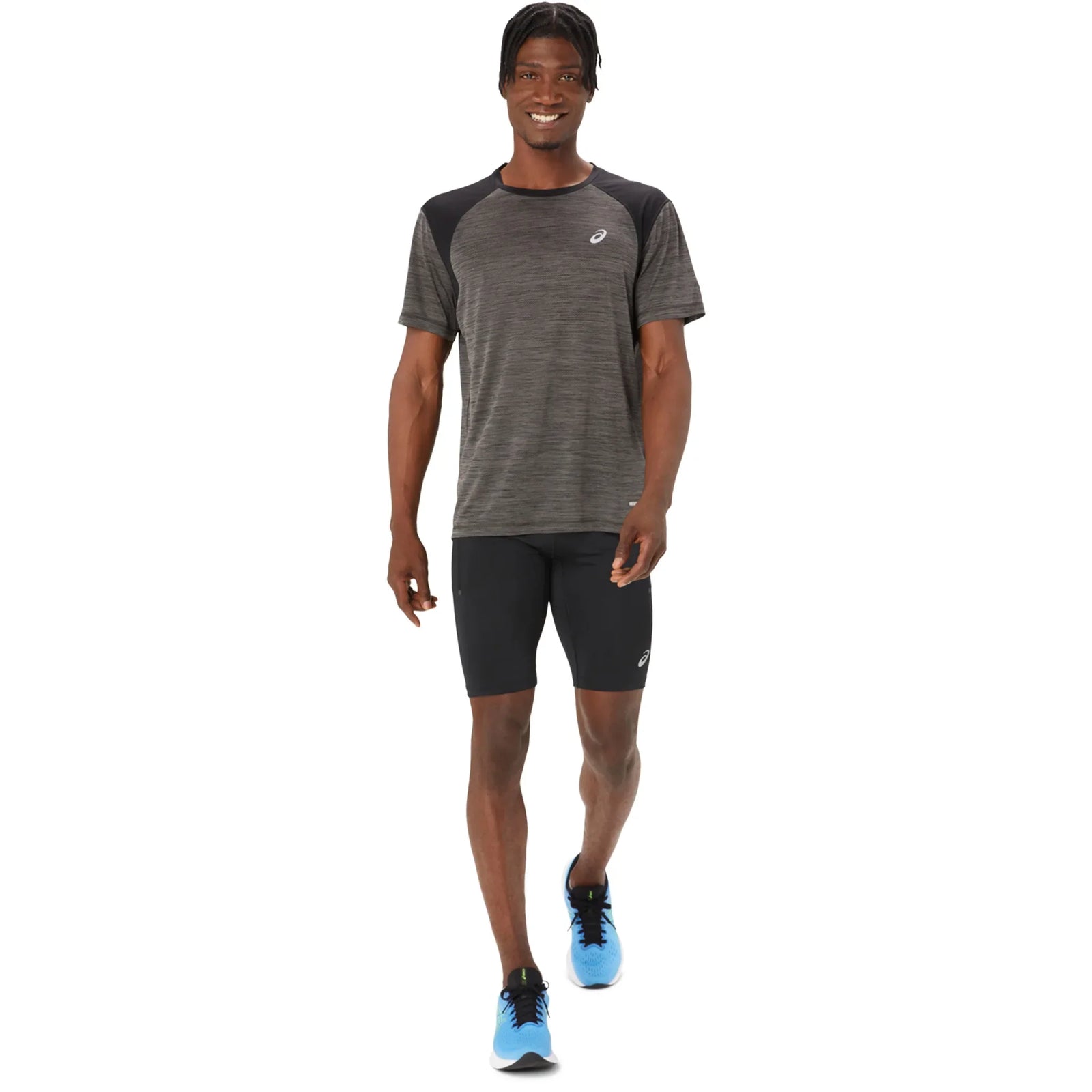 Short de course à pied ASICS Road Sprinter pour homme, coloris Performance Black — vue de face détaillée