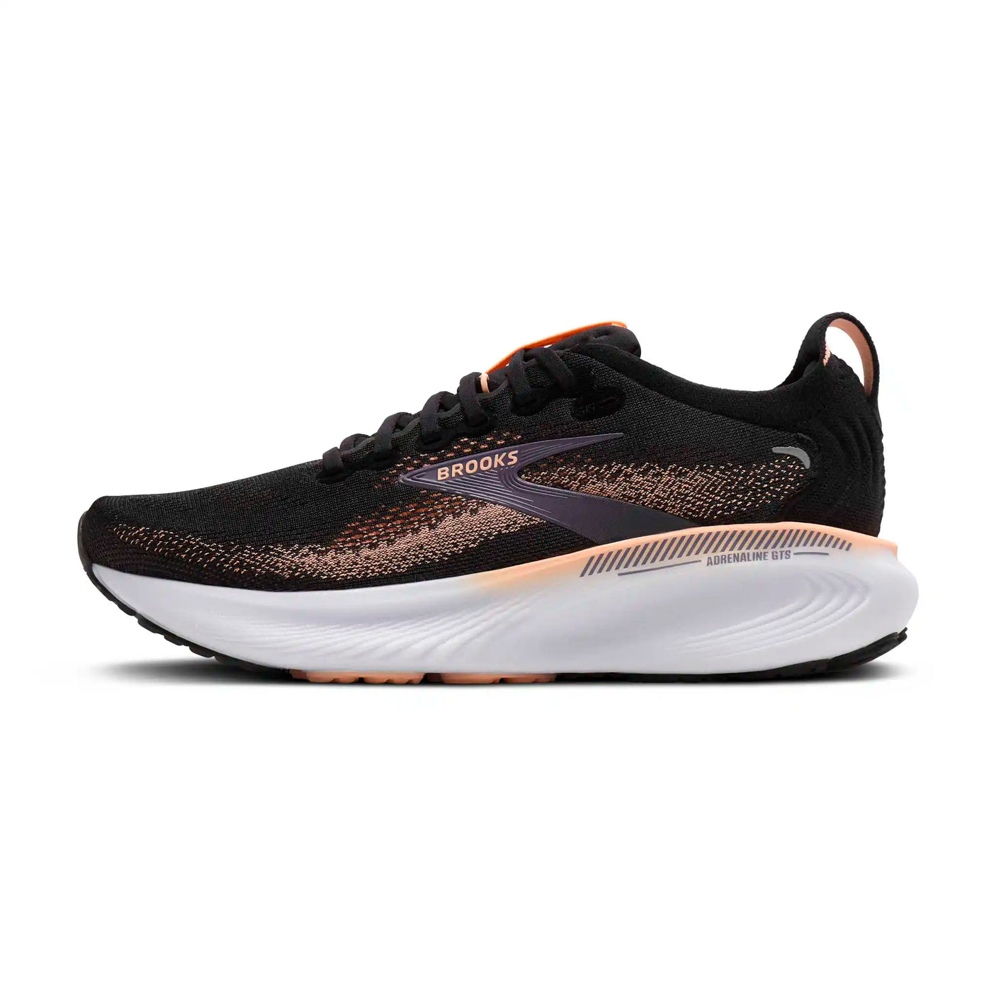 Brooks Adrenaline GTS 25 chaussures de course femme - Black / Peach / Mulled Grape