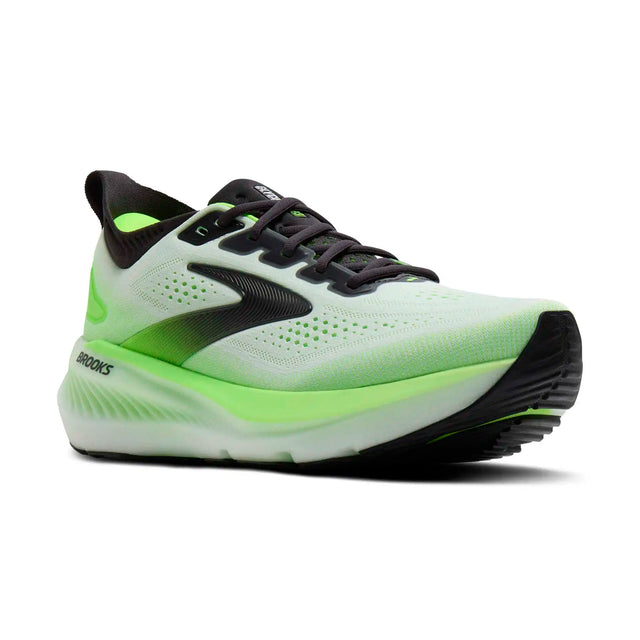 Brooks Glycerin 23 chaussures de course homme - White / Phantom / Green Gecko