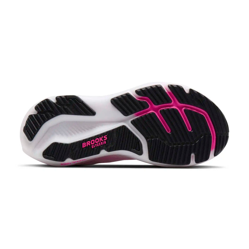 Brooks Glycerin 23 chaussures de course femme - White / Phantom / Cyber Pink