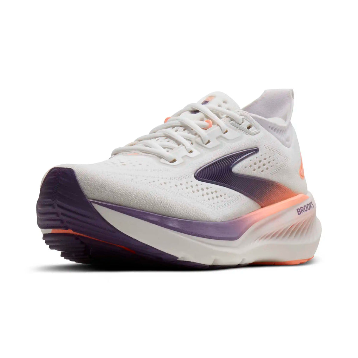 Brooks Glycerin 23 chaussures de course femme - White / Mulled Grape / Clear