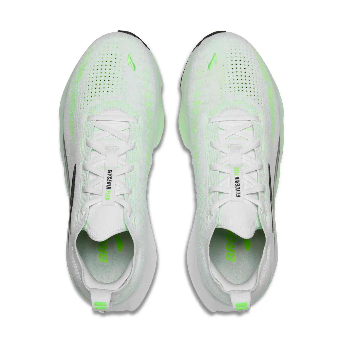 Brooks Glycerin Flex chaussures de course à pied homme - White / Green Gecko / Phantom