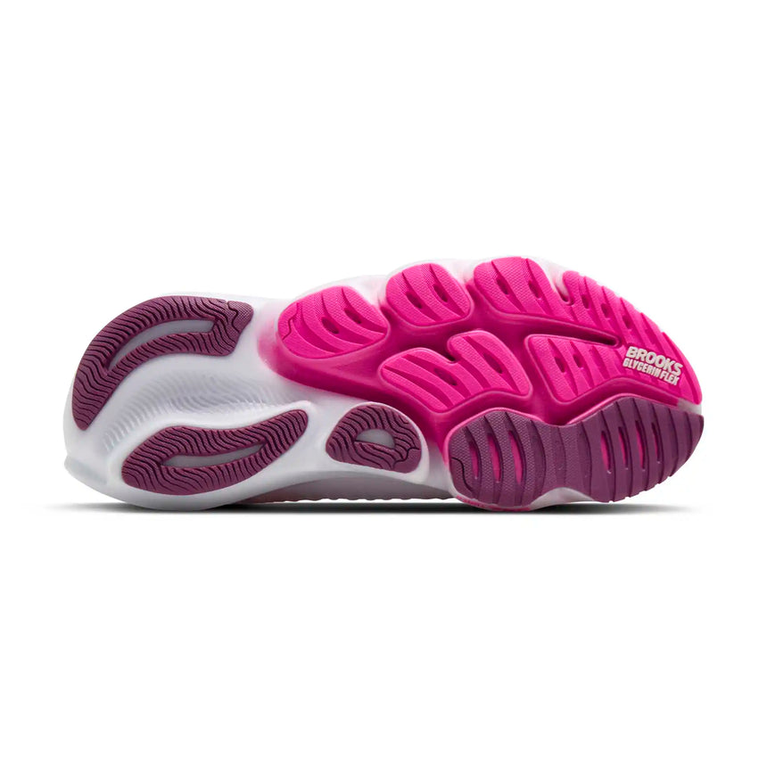 Brooks Glycerin Flex chaussures de course à pied pour femme - White / Cyber Pink / Argyle