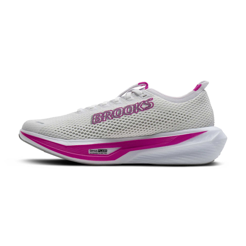 Brooks Hyperion 3 chaussures de course à pied femme - White / Luminary / Cyber Pink