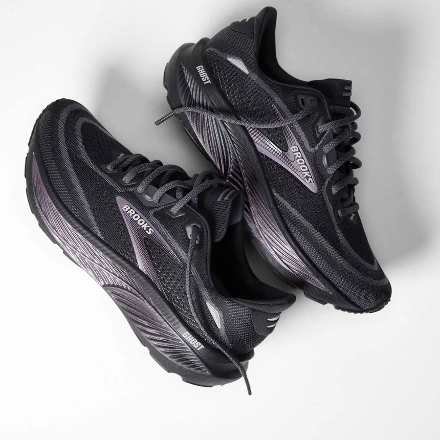 Brooks Ghost 18 chaussures de course femme - Ebony / Folkstone / Metallic