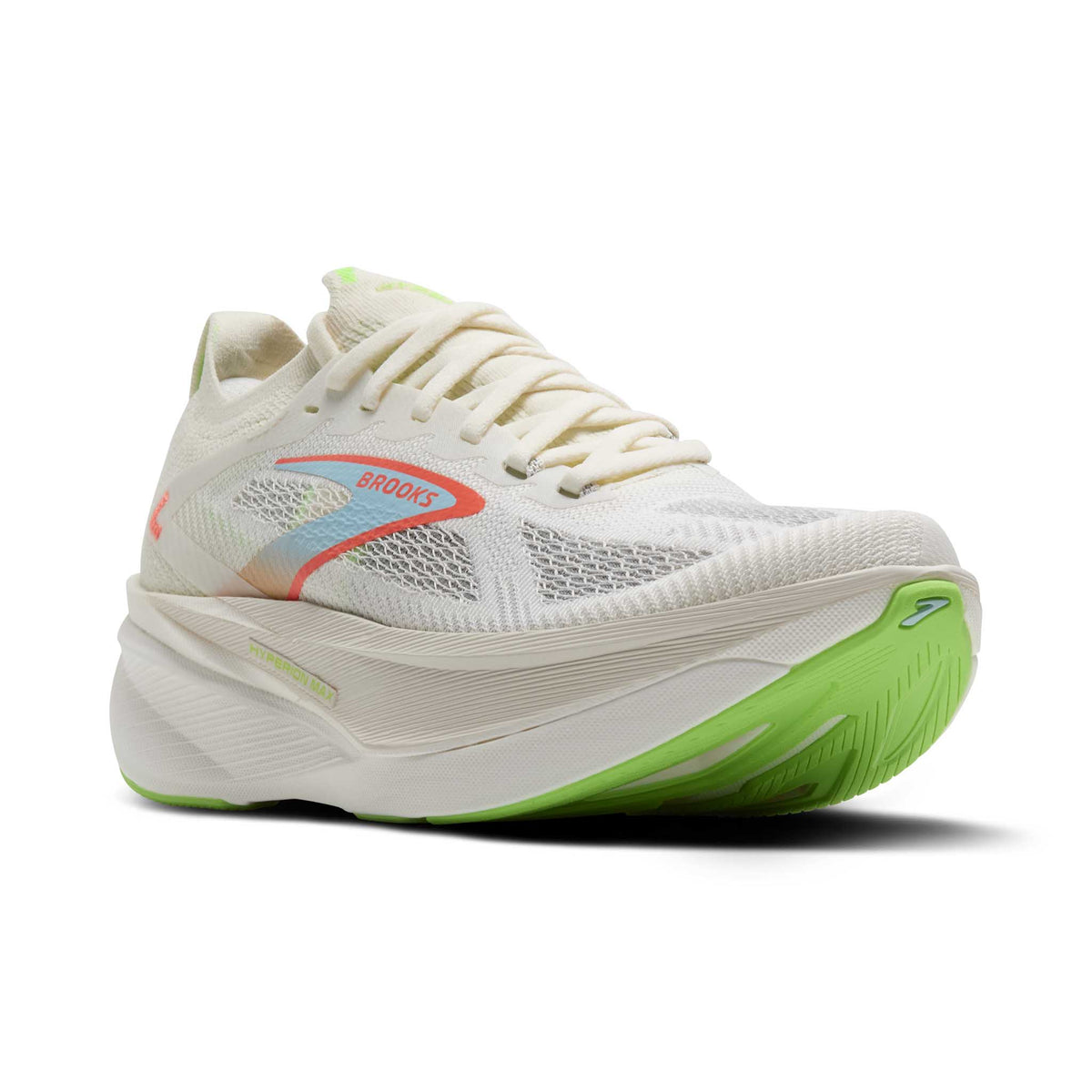 Brooks Hyperion Max 3 chaussures de course à pied femme - Coconut / Green Gecko / Pink Clay