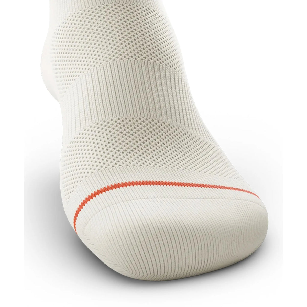 Outway Core Off White Crew unisex running sock - Off White - toe view
