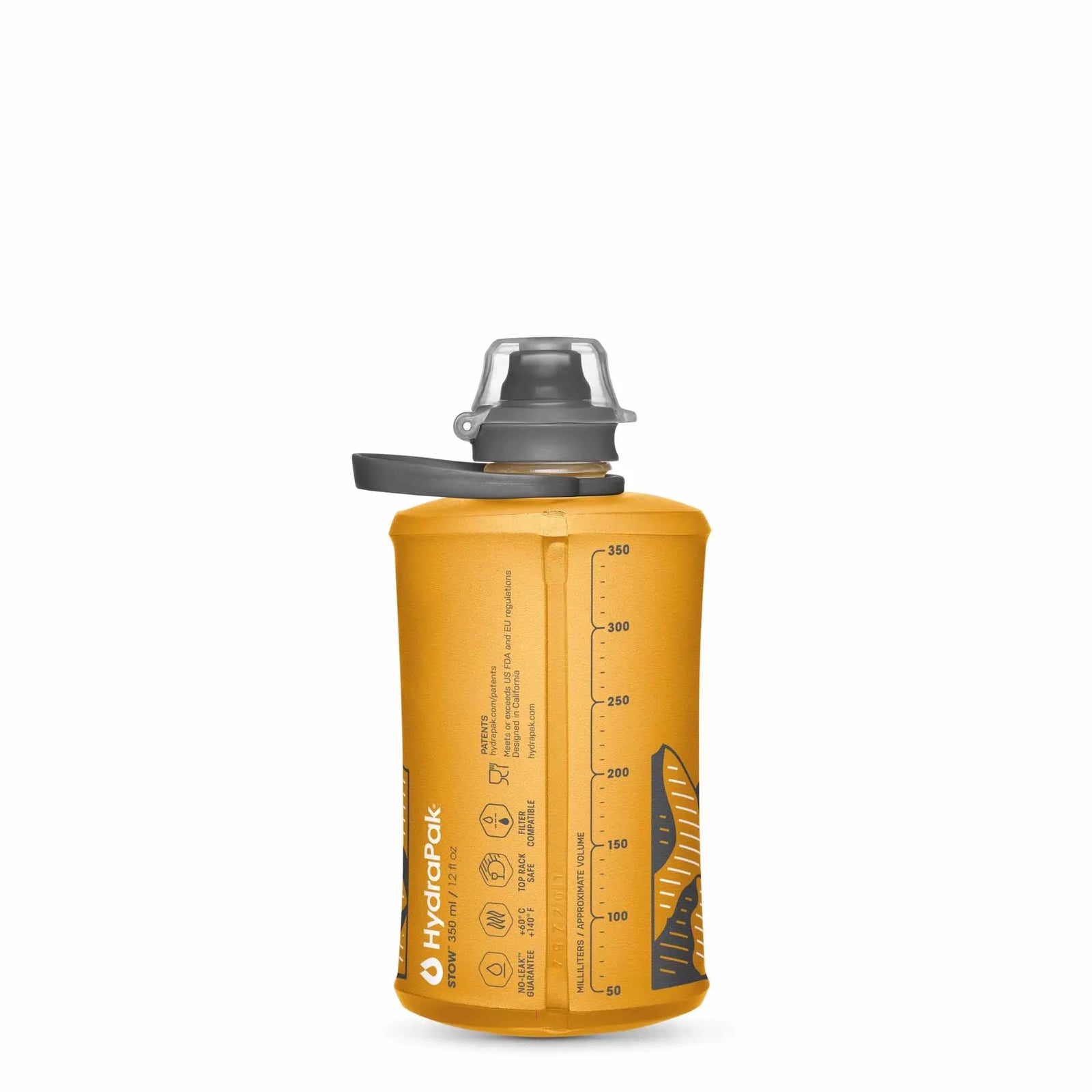 HydraPak Stow 350 ML Water Bottle - Golden Yellow
