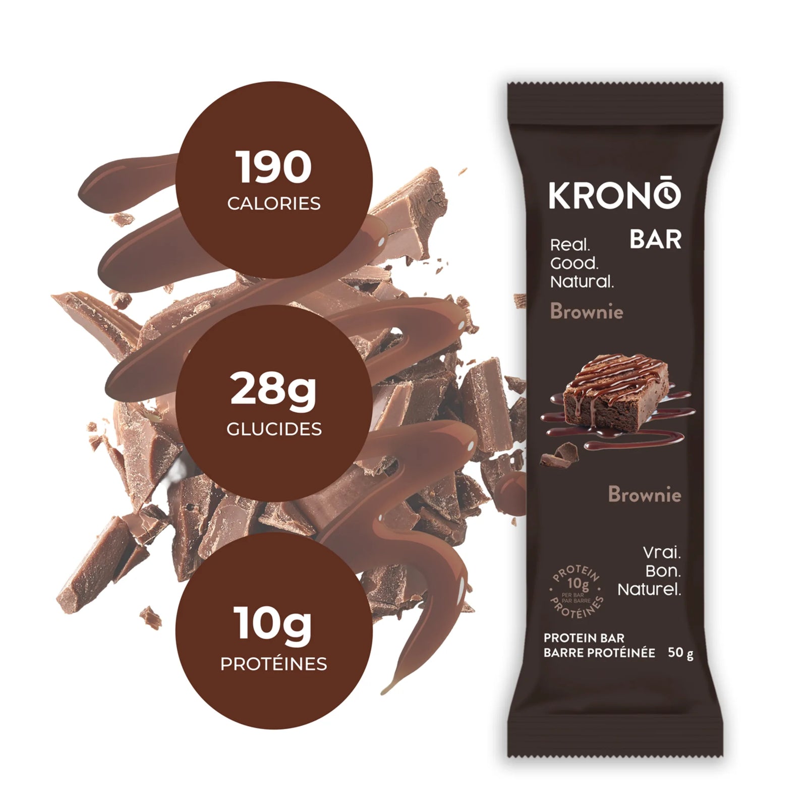 Krono Barres protéinées Brownie - valeurs nutritives