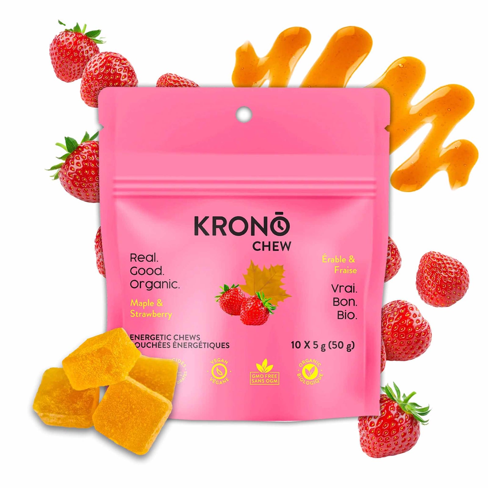 Krono Nutrition Krono Nutrition Chews érable et fraise - Boîte de 12