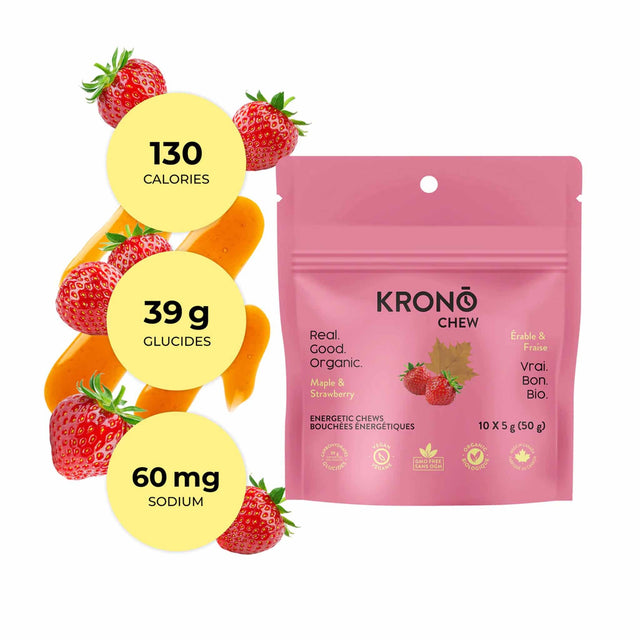 Krono Nutrition Krono Nutrition Chews érable et fraise - Boîte de 12