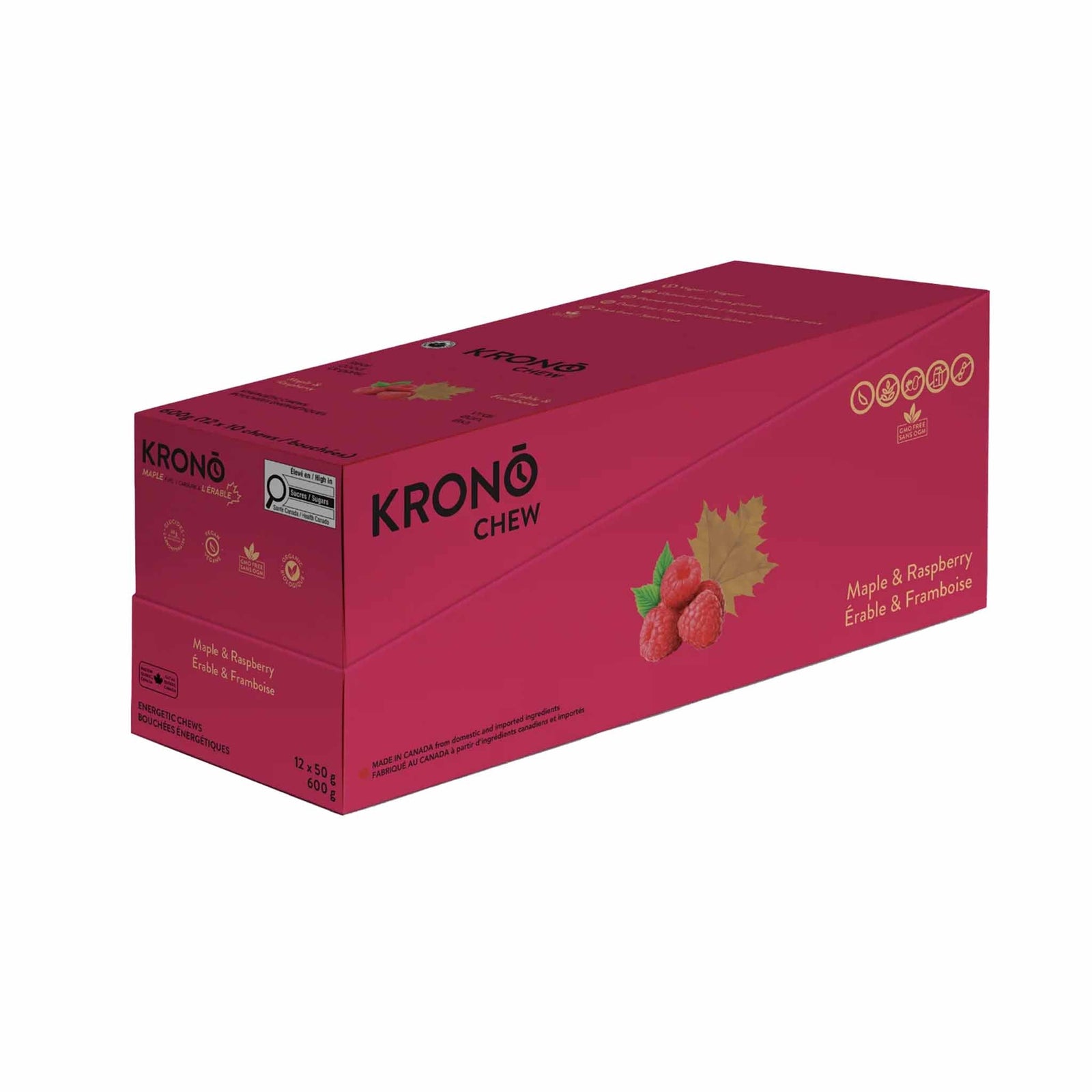 Krono Nutrition Krono Nutrition Chews érable et framboise - Boîte de 12