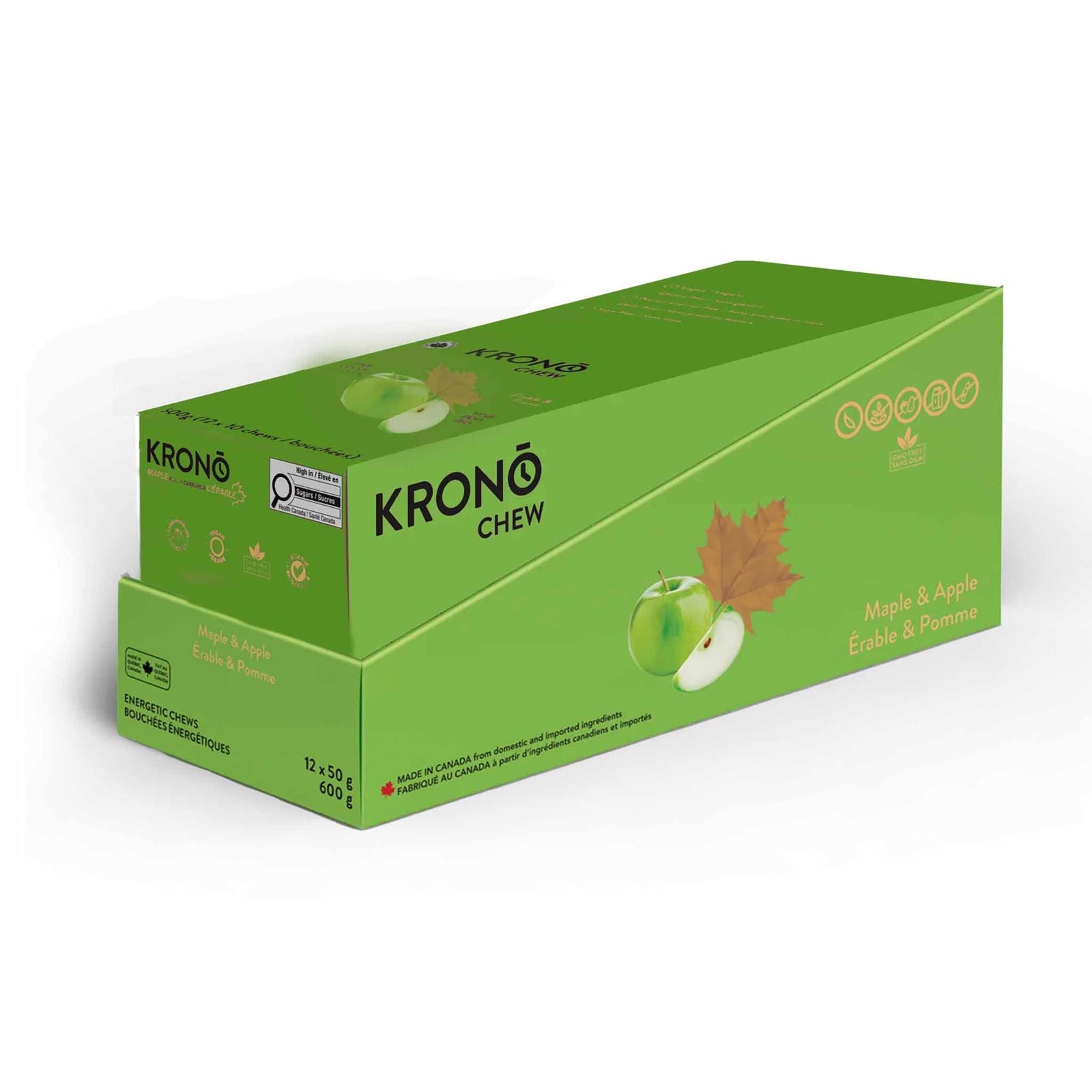 Krono Nutrition Krono Nutrition Chews érable et pomme - Boîte de 12
