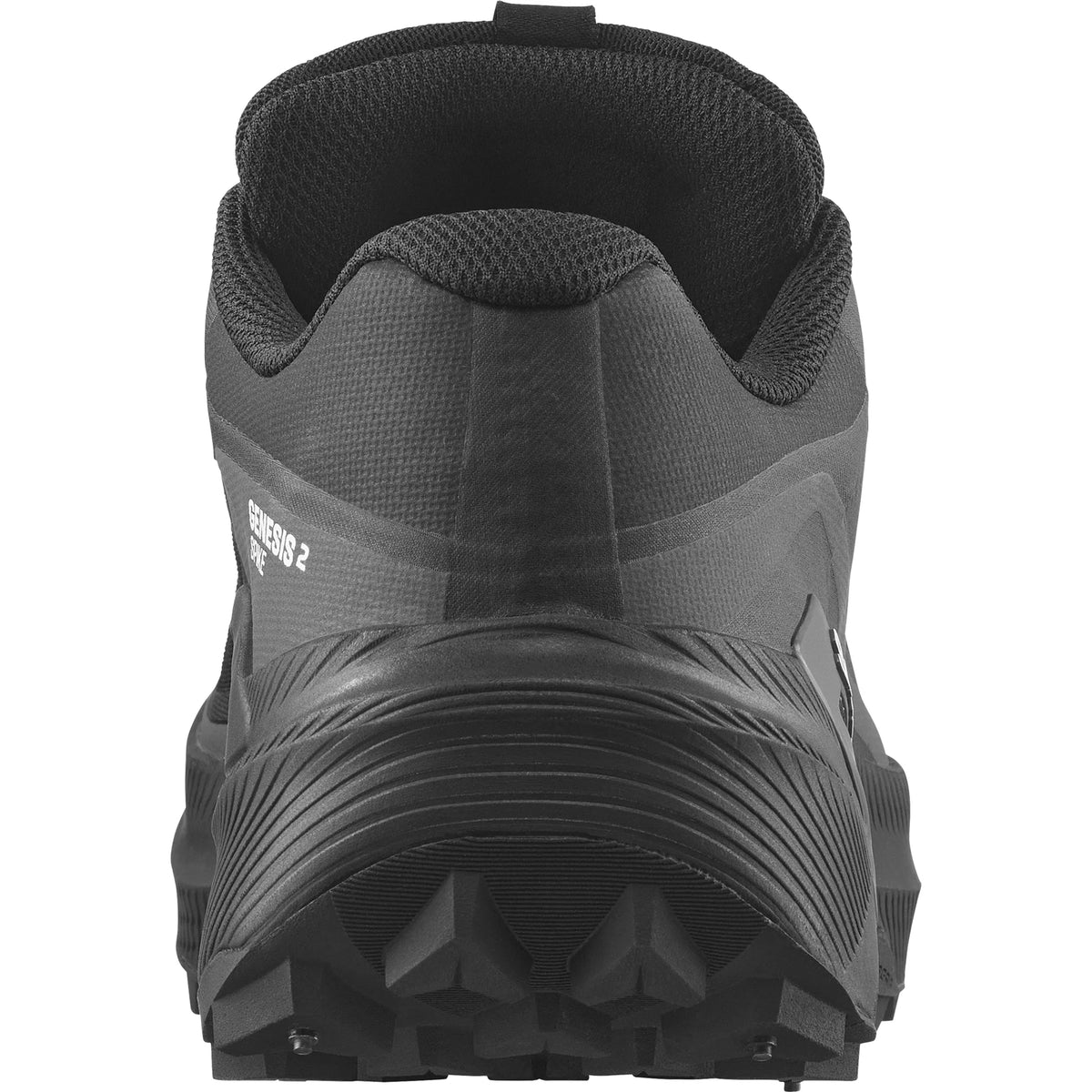 Salomon Genesis 2 GTX Spike chaussures de course en sentier unisexe - Black / Black / White, vue arrière