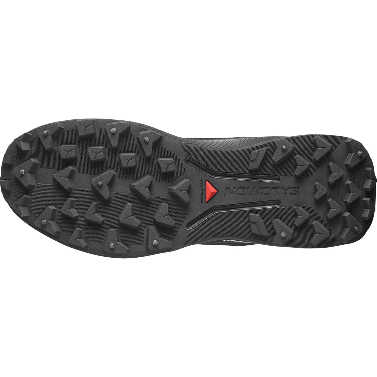 Salomon Genesis 2 GTX Spike chaussures de course en sentier unisexe - Black / Black / White, profil intérieur