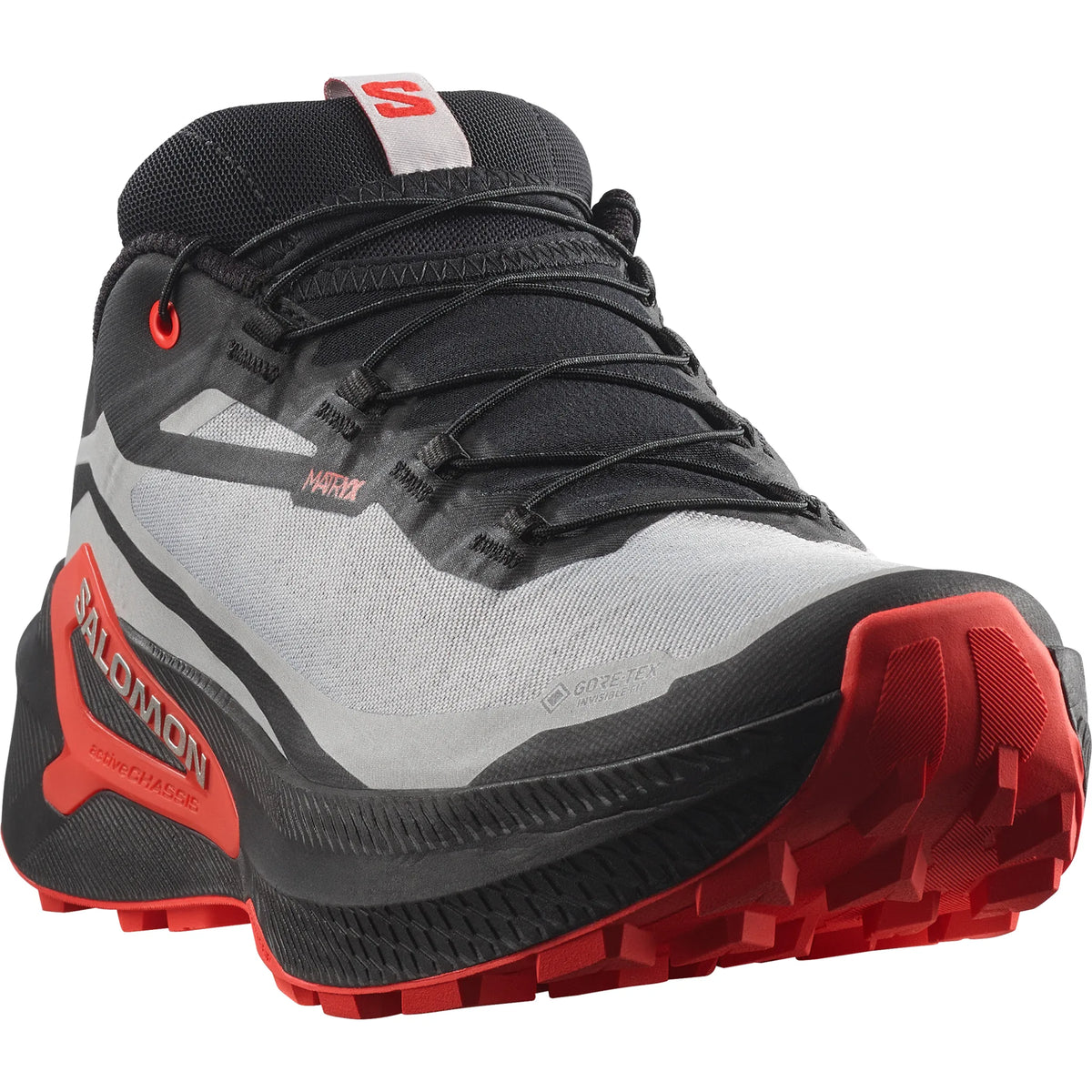 Salomon Genesis 2 GTX chaussures de course en sentier homme - Black / Fiery Red / Ftw Silver