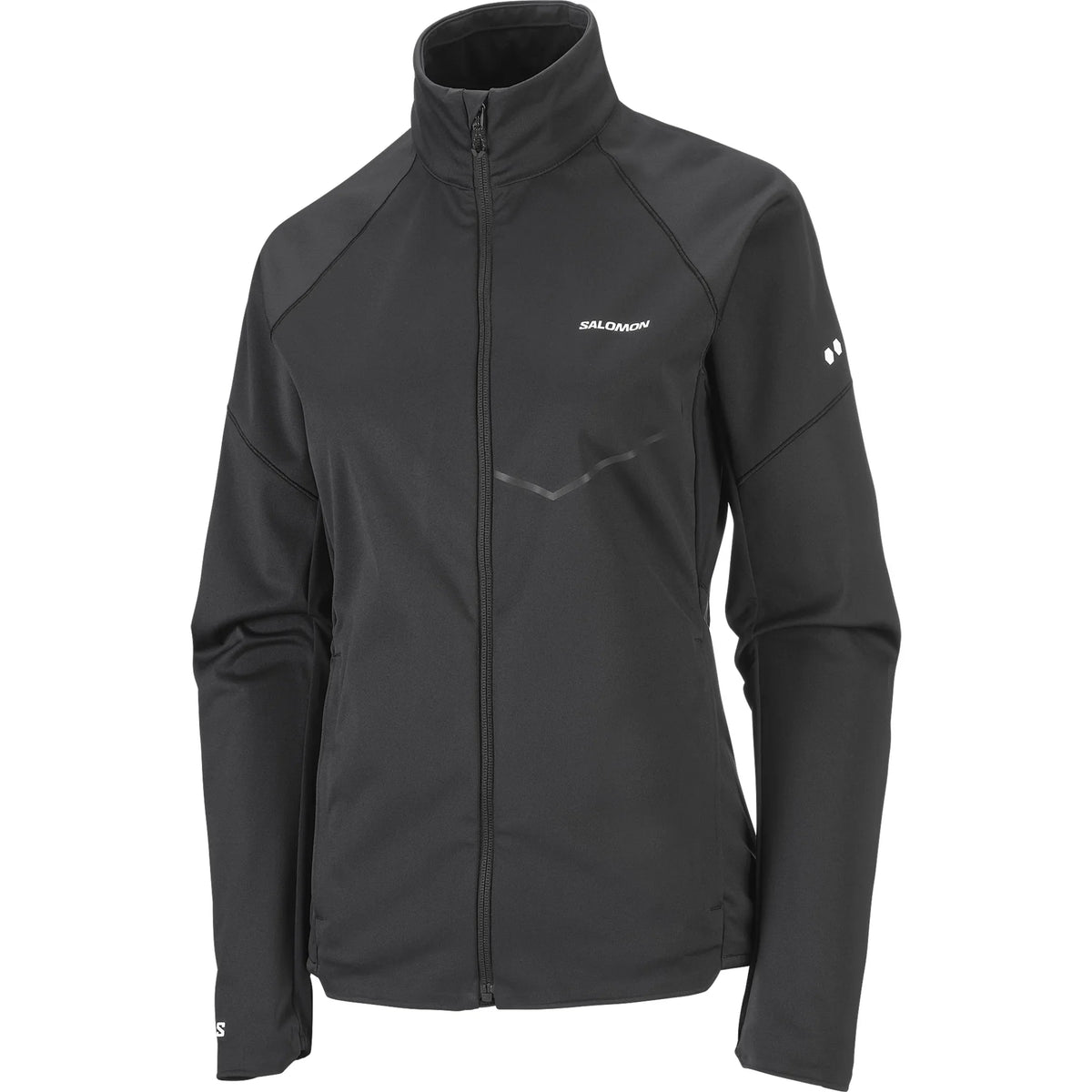 Salomon Sense Aero Softshell running jacket for women - Deep Black - front view