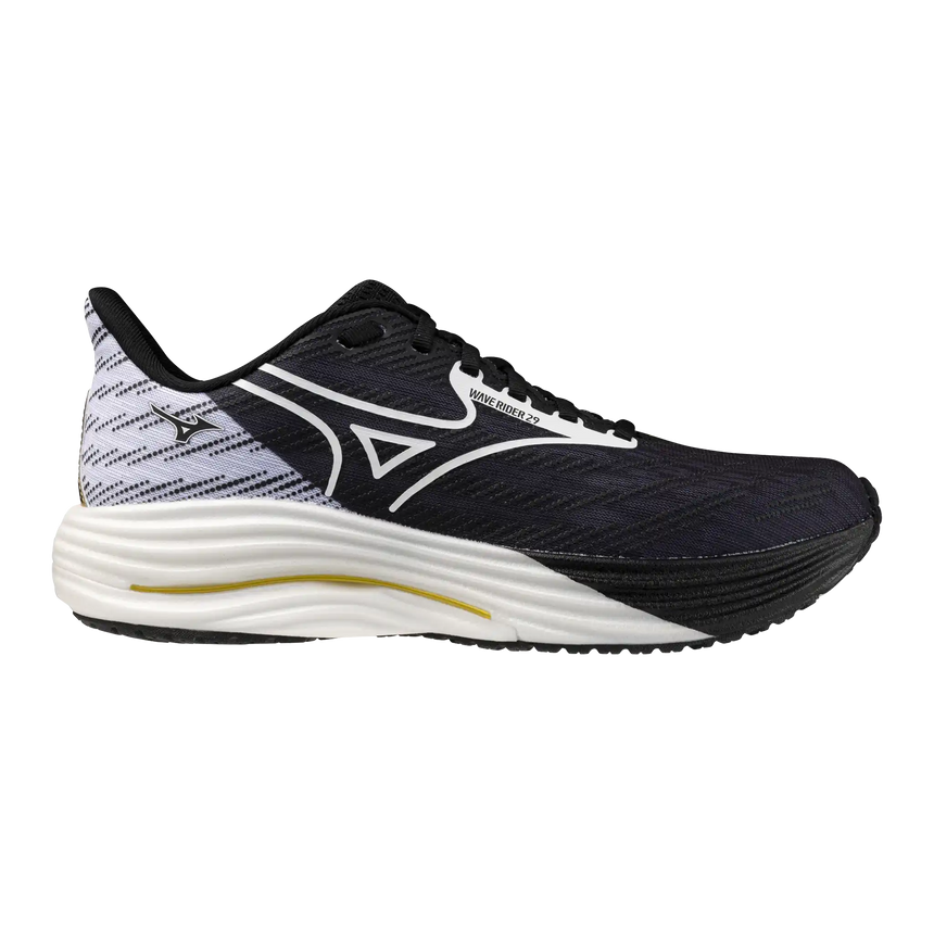 Mizuno Wave Rider 29 Origami chaussures de course à pied unisexes- Noir / Blanc