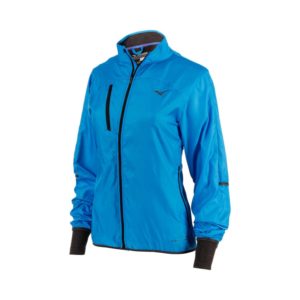 Mizuno Mizuno manteau de course à pied à glissière Breath Thermo pour femme
