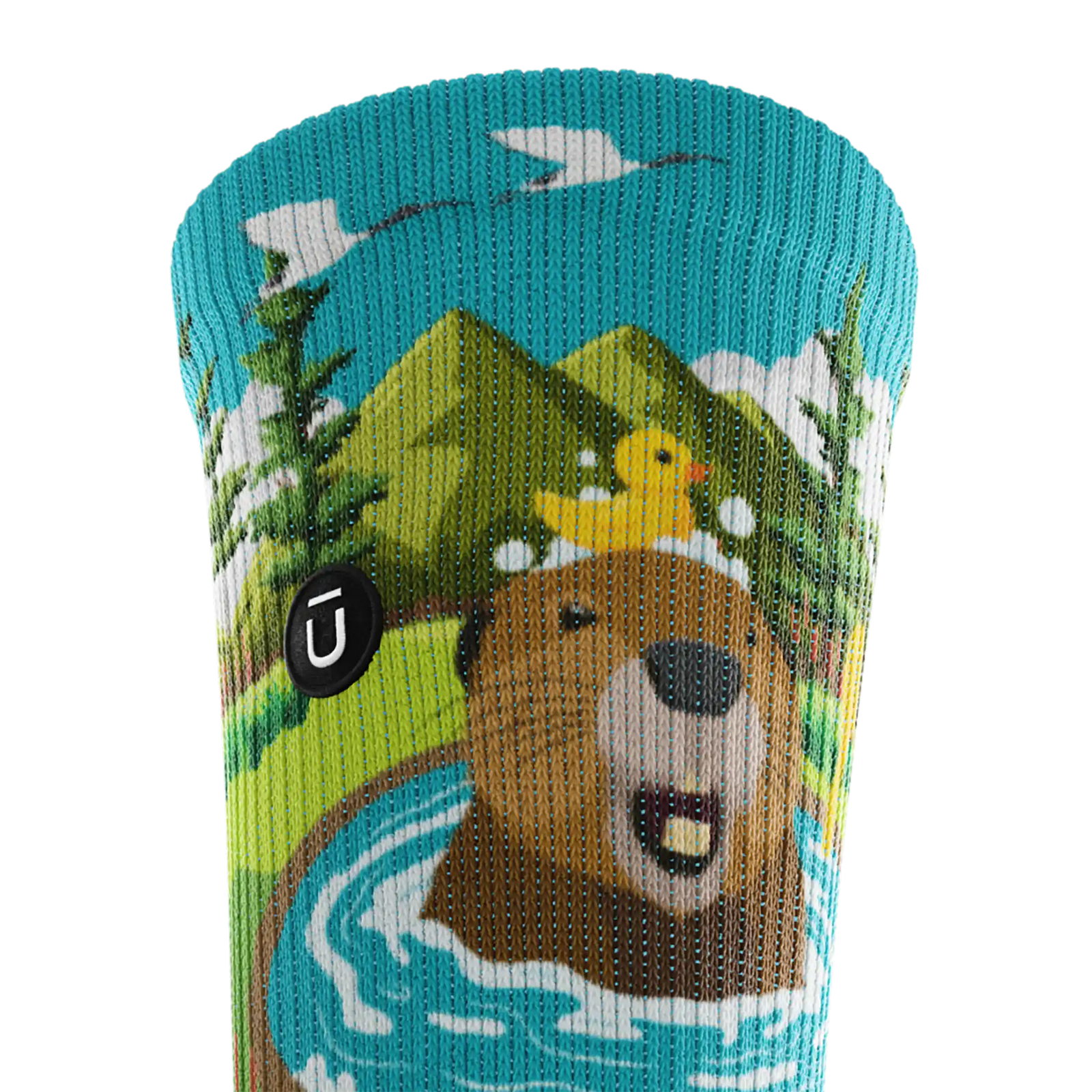 Outway Bubbly Beaver Crew unisex running socks - Green / Blue