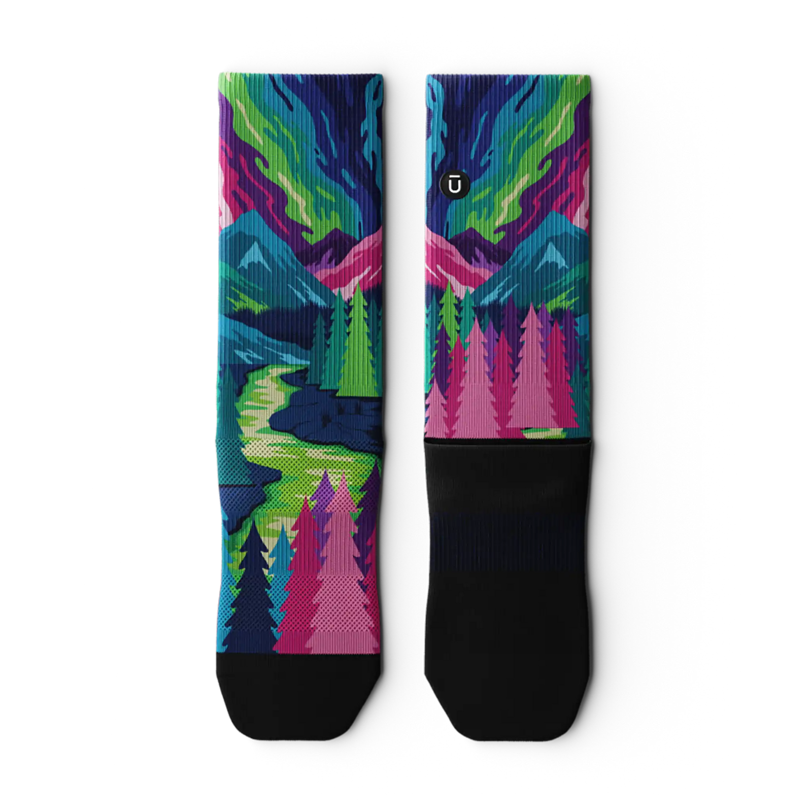 Outway Lost Paradise Crew unisex running socks - Green / Blue