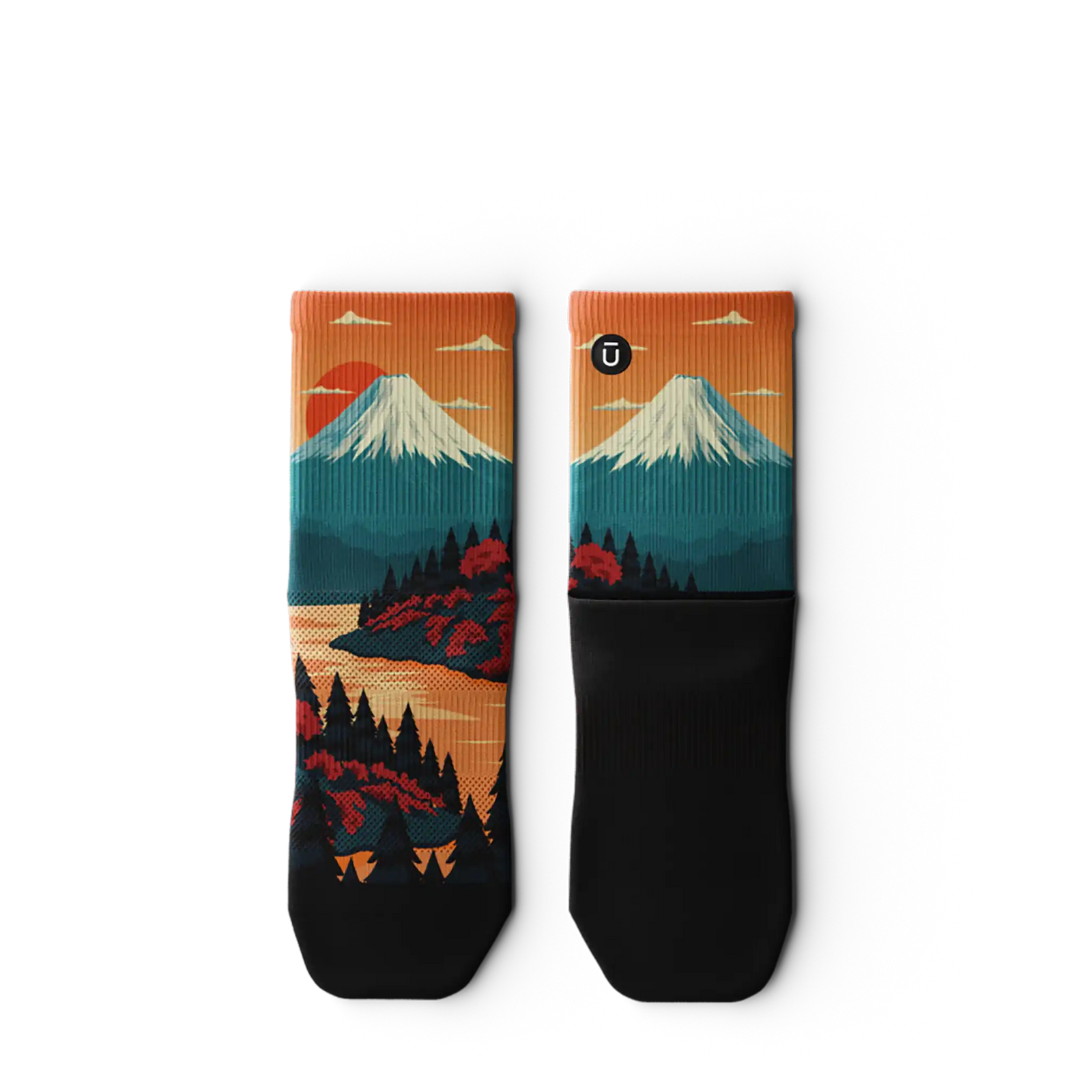 Outway Northbound Quarter unisex running socks - Black / Orange