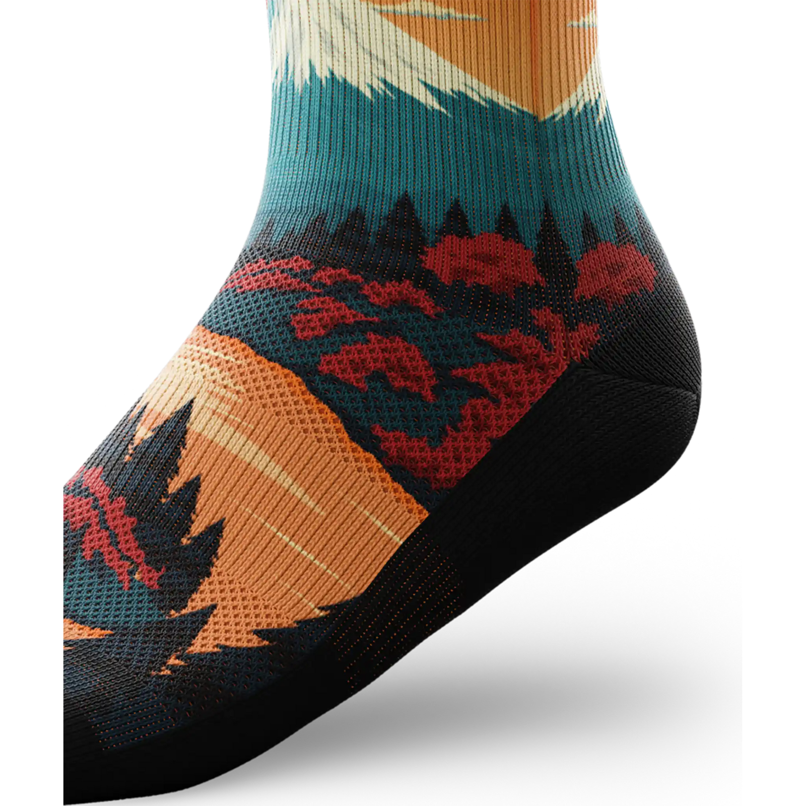 Outway Northbound Quarter unisex running socks - Black / Orange