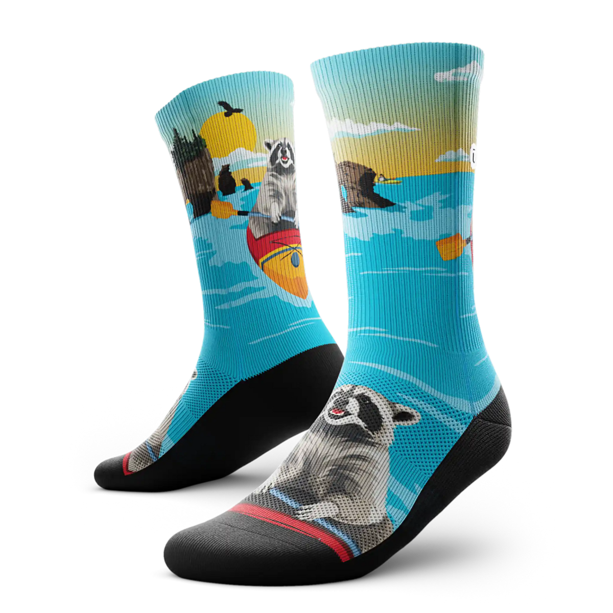Outway Paddle Bandit Crew Chaussette de course à pied unisexe - Bleu / Noir