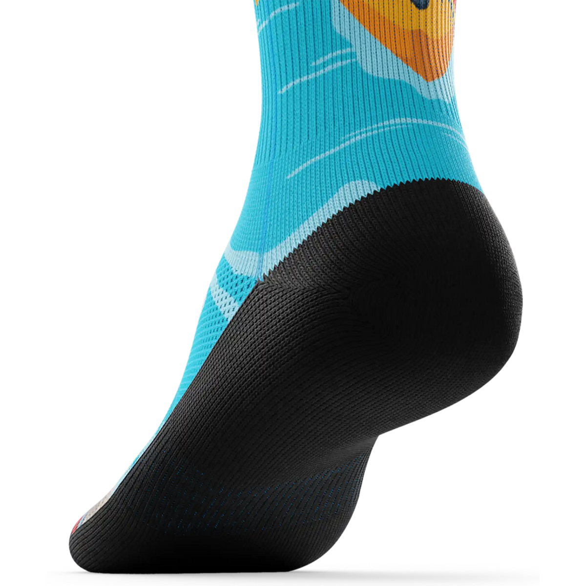 Outway Paddle Bandit Crew Chaussette de course à pied unisexe - Bleu / Noir