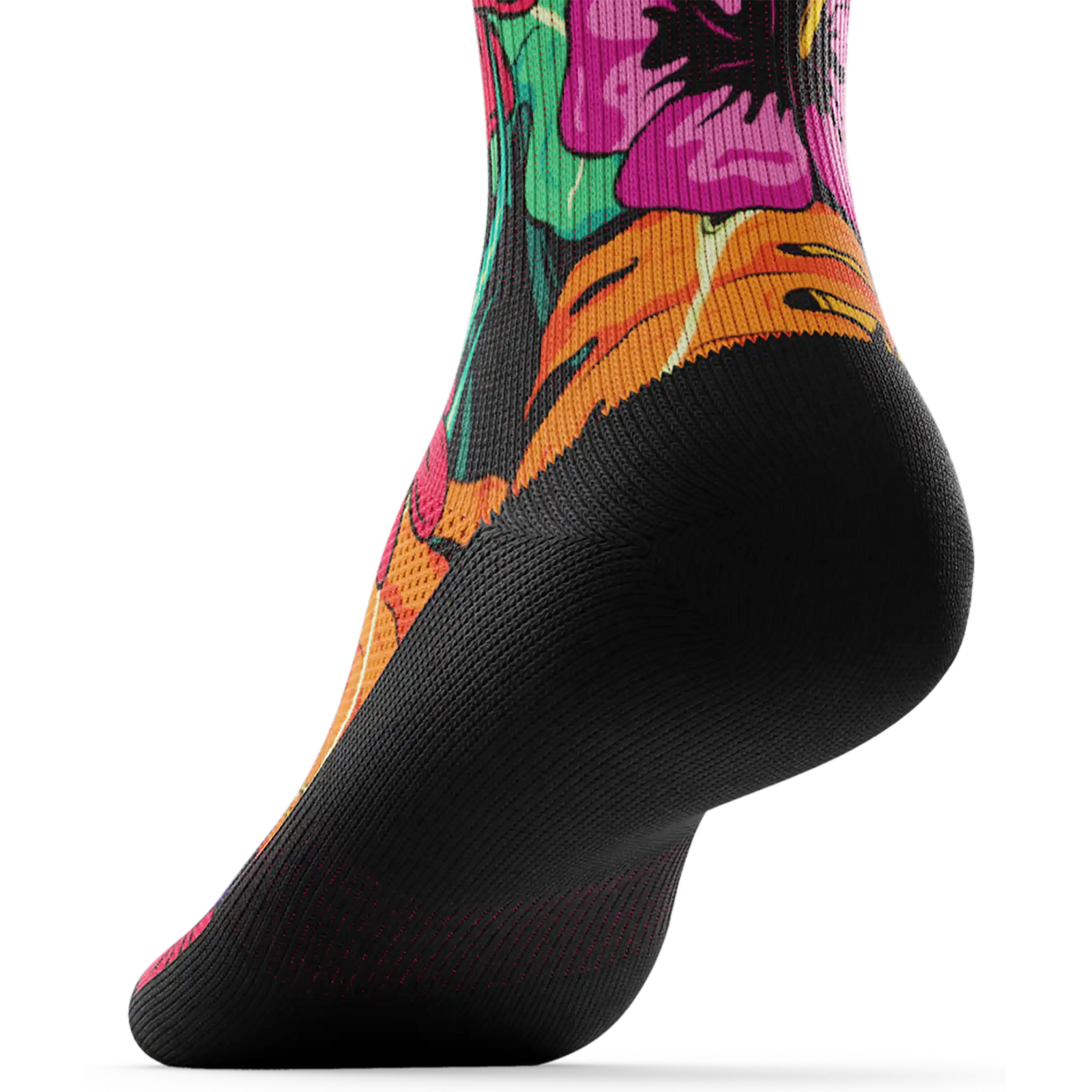 Outway Plantastic Crew unisex running socks - Black / Green