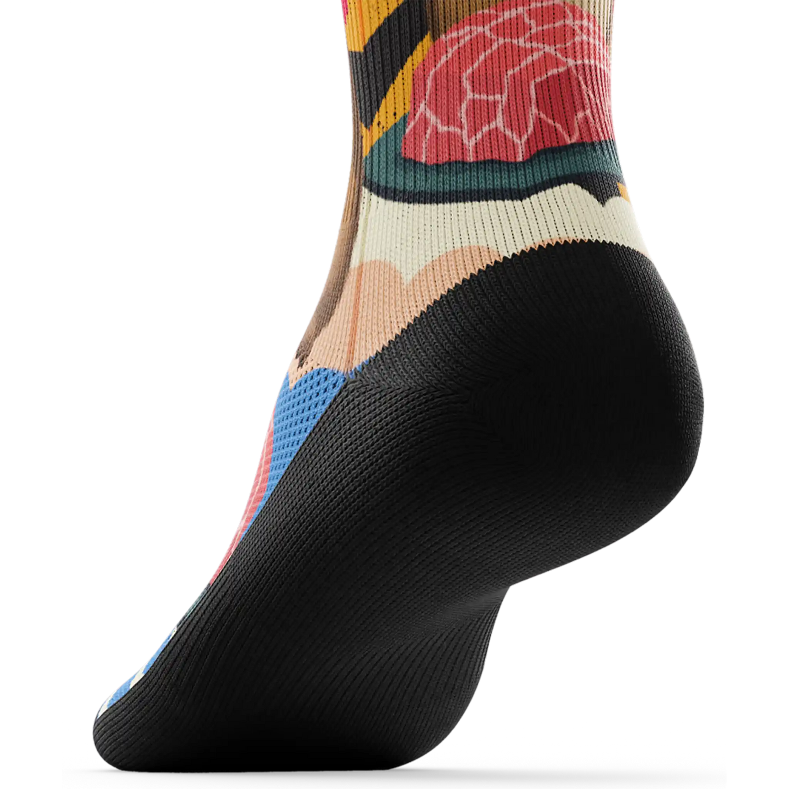 Outway Wagyu Waddle Crew unisex running socks - Brown / Orange