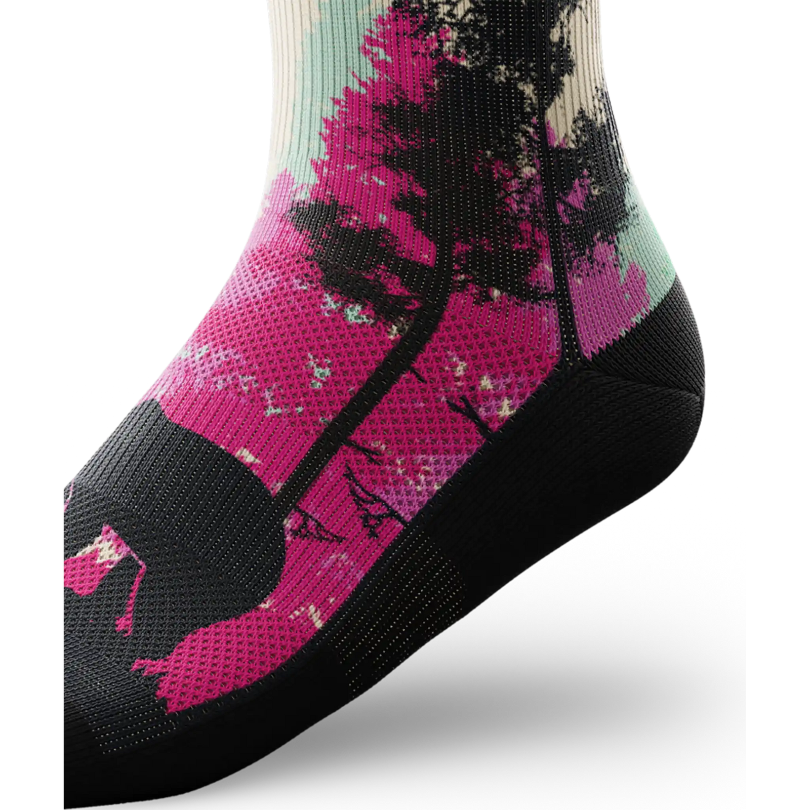 Outway Wild Spectrum Quarter unisex running socks - Black / Pink