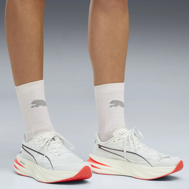 Puma Deviate Pure Nitro Women's Running Shoes - Puma White / Ultra Red