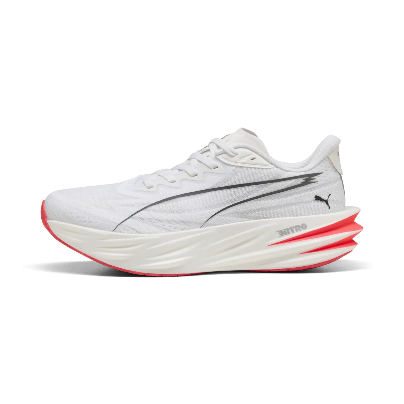 Puma Deviate Pure Nitro Women's Running Shoes - Puma White / Ultra Red