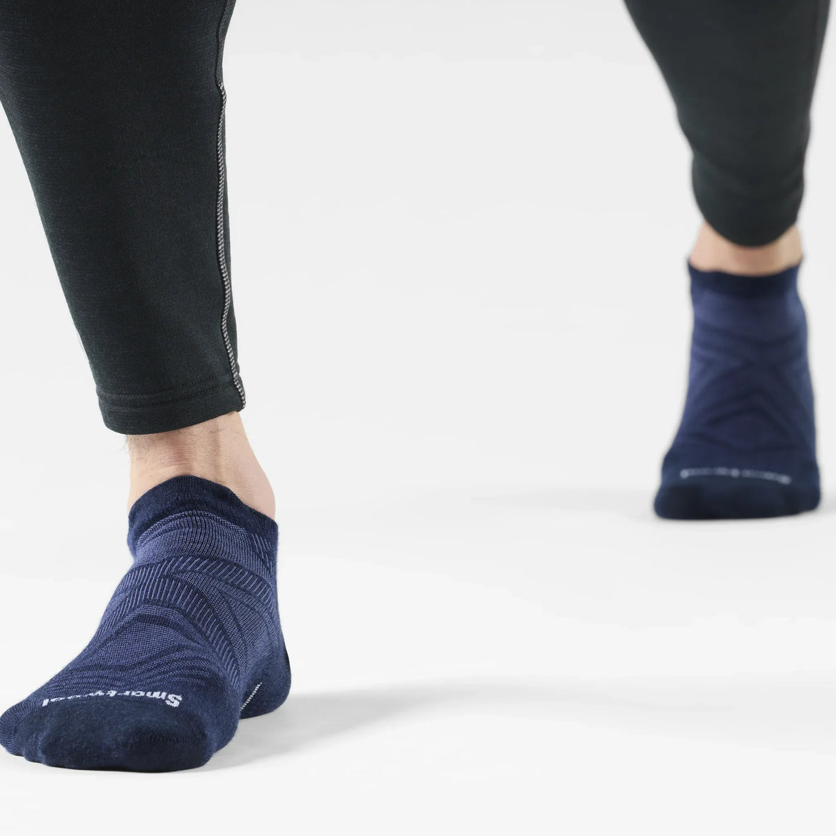 Smartwool Run Zero Cushion chaussettes basses homme - Bleu marine profond / Blanc, deuxième vue